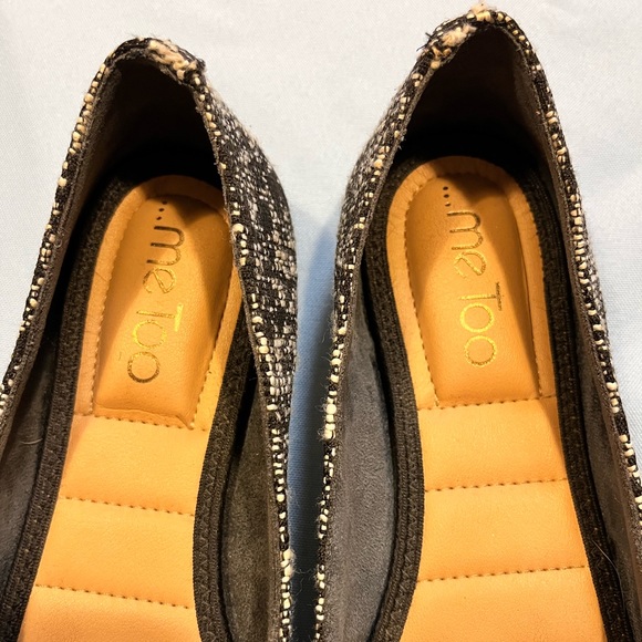 Me Too Alisa Pointed Textured Black & White Flat Size 6.5 - Picture 8 of 9